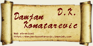 Damjan Konatarević vizit kartica